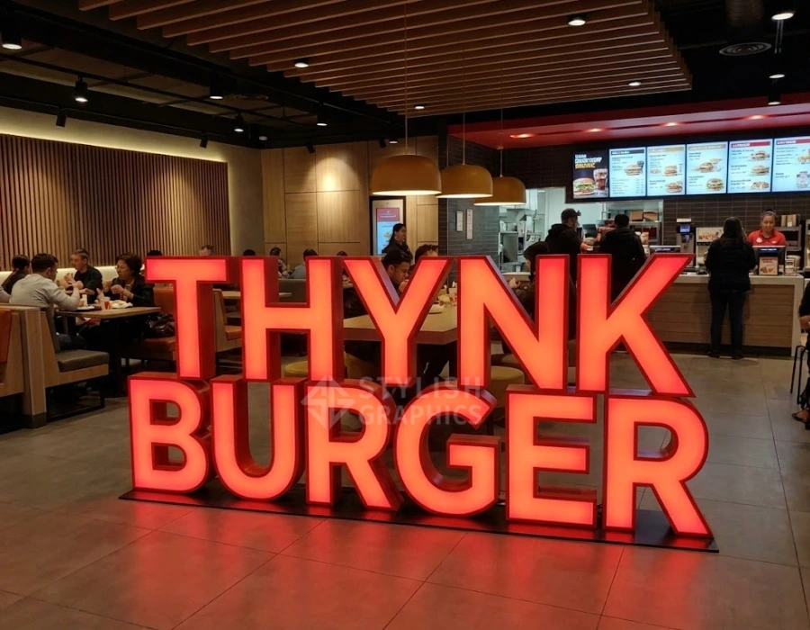 3D Lettering signage in Dubai - Stylish Graphics